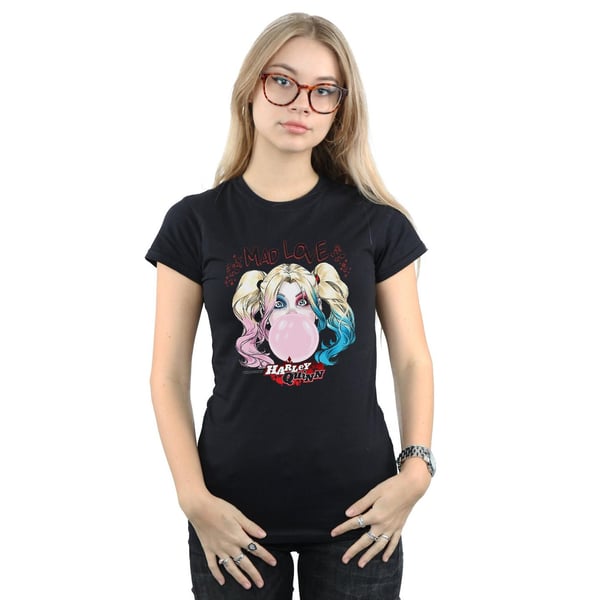 DC Comics Womens/Ladies Harley Quinn Mad Love Cotton T-Shirt