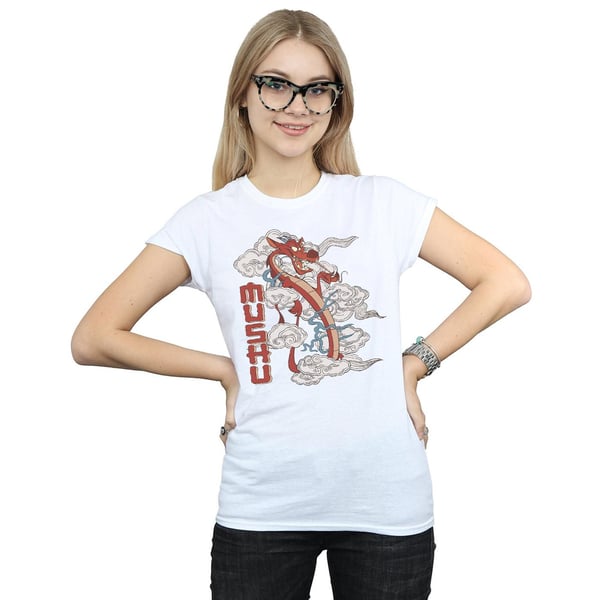 Disney Womens/Ladies Mulan Mushu Dragon Cotton T-Shirt
