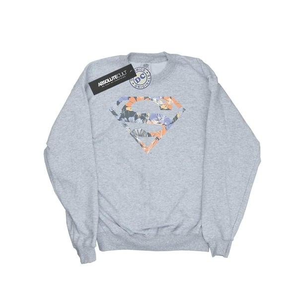 DC Comics Womens/Ladies Superman Floral Logo 2 Sweatshirt