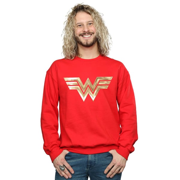 DC Comics Mens Wonder Woman 84 Gold Emblem Sweatshirt