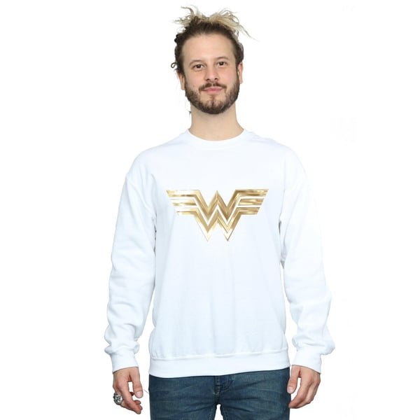 DC Comics Mens Wonder Woman 84 Gold Emblem Sweatshirt