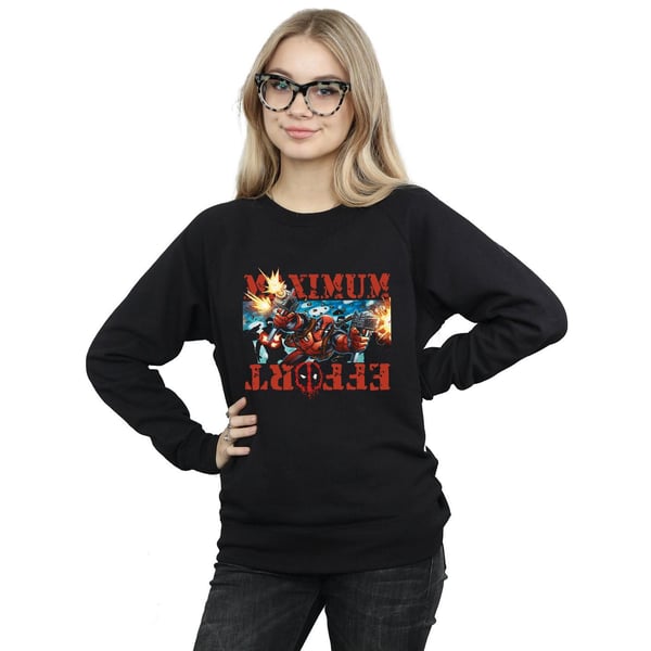 Marvel Womens/Ladies Deadpool Maximum Effort Sweatshirt