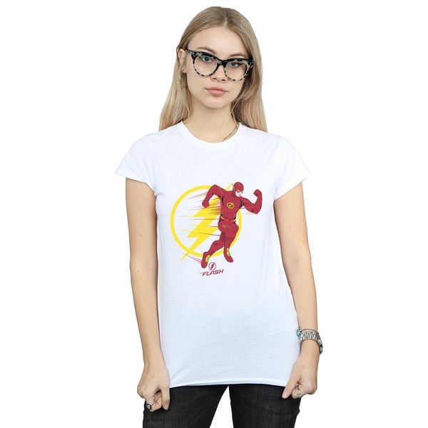 DC Comics Womens/Ladies The Flash Running Emblem Cotton T-Shirt