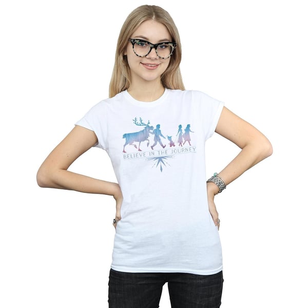 Disney Womens/Ladies Frozen 2 Believe In The Journey Silhouette Cotton T-Shirt