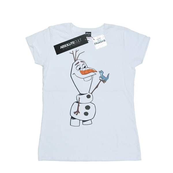 Disney Dam/Dam Frozen 2 Olof Och Salamander T-Shirt i Bomull