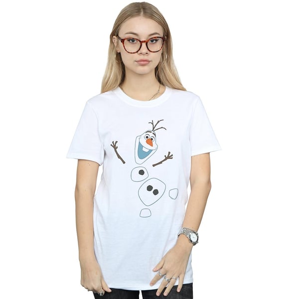 Disney Womens/Ladies Frozen Olaf Deconstructed Cotton Boyfriend T-Shirt