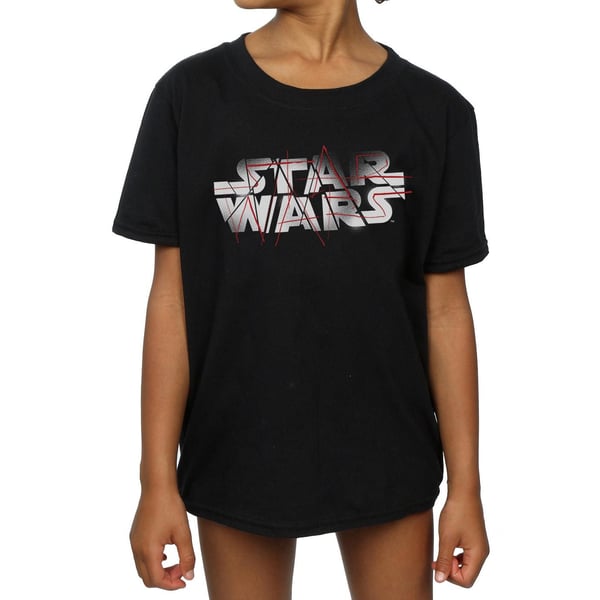 Star Wars Girls The Last Jedi Spray Logo Cotton T-Shirt
