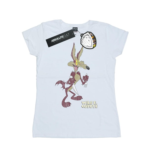 Looney Tunes Womens/Ladies Wile E Coyote Distressed Cotton T-Shirt