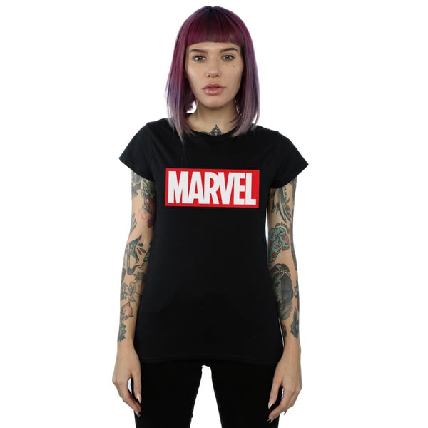 Marvel Comics Dame/kvinde T-shirt i bomuld med klassisk logo