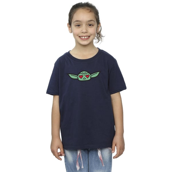 Star Wars Girls The Mandalorian Grogu Heart Eyes T-shirt i bomull