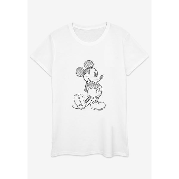 Disney naisten Mikki Hiiri Sketch Kick -puuvillapaita