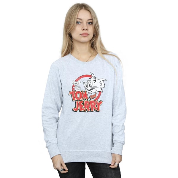 Tom And Jerry Womens/Ladies Distressed Logo Sweatshirt
