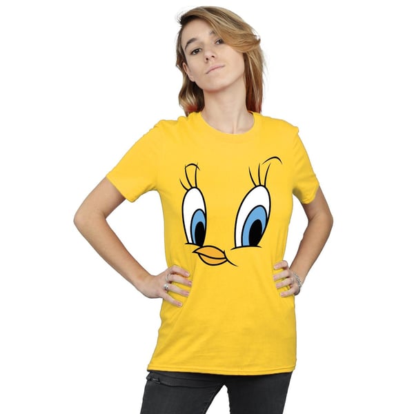 Looney Tunes Womens/Ladies Tweety Pie Face Cotton Boyfriend T-Shirt