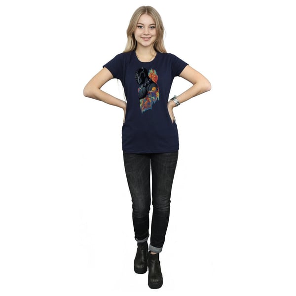 Marvel Womens/Ladies Black Panther Profile Cotton T-Shirt