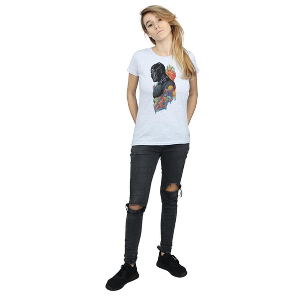Marvel Womens/Ladies Black Panther Profile Cotton T-Shirt