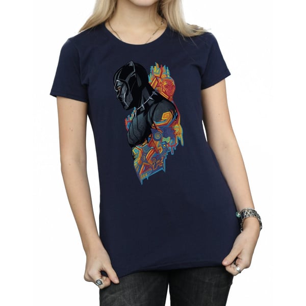 Marvel Womens/Ladies Black Panther Profile Cotton T-Shirt