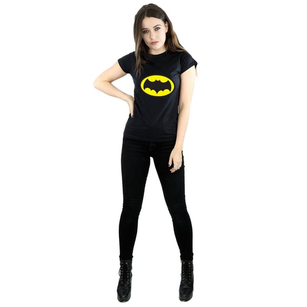 DC Comics Womens/Ladies Batman TV Series Logo Cotton T-Shirt
