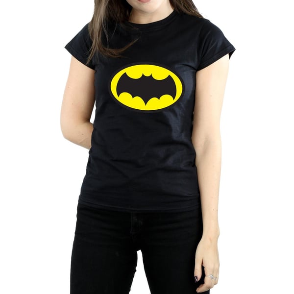 DC Comics Womens/Ladies Batman TV Series Logo Cotton T-Shirt