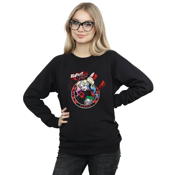 DC Comics Womens/Ladies Harley Quinn Joker Patch Sweatshirt
