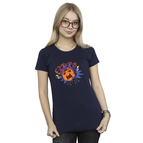 Disney Womens/Ladies Big Hero 6 Baymax Hiro Angry Manga Cotton T-Shirt
