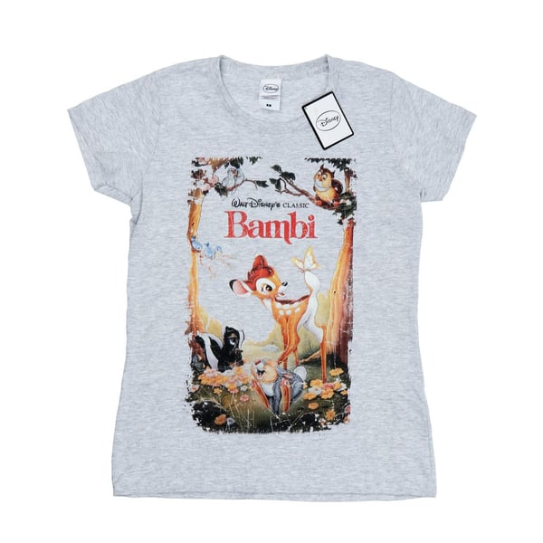 Disney Dam/Dam Bambi Retro Poster T-shirt i Bomull