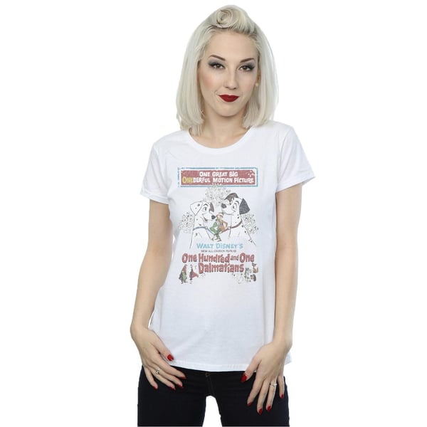 Disney Womens/Ladies 101 Dalmatians Retro Poster Cotton T-Shirt