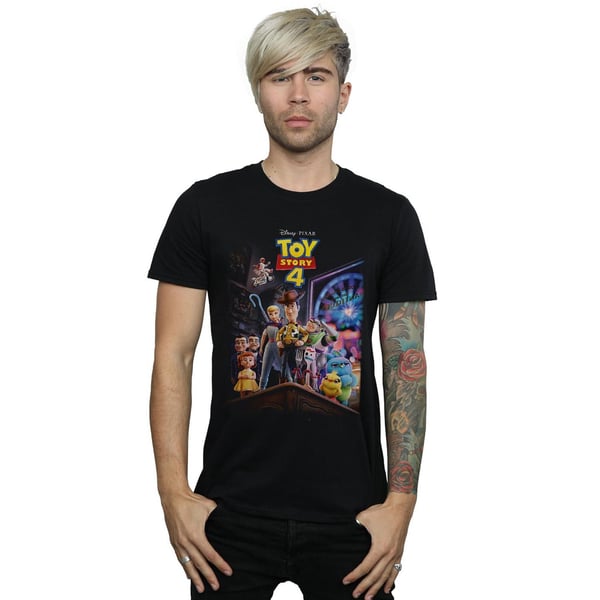 Disney Miesten Toy Story 4 Crew Poster T-paita