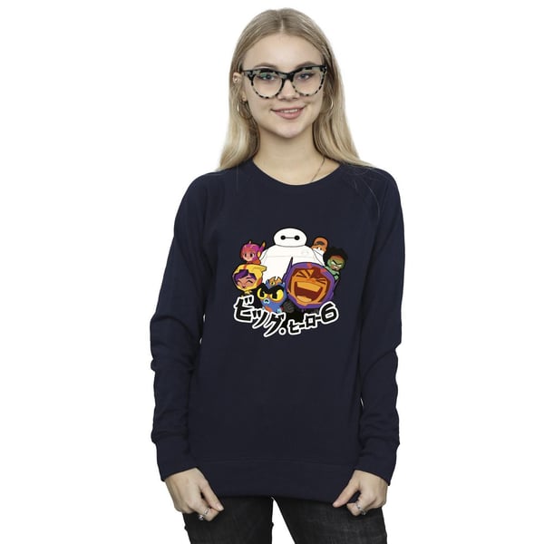 Disney Womens/Ladies Big Hero 6 Baymax Group Manga Sweatshirt