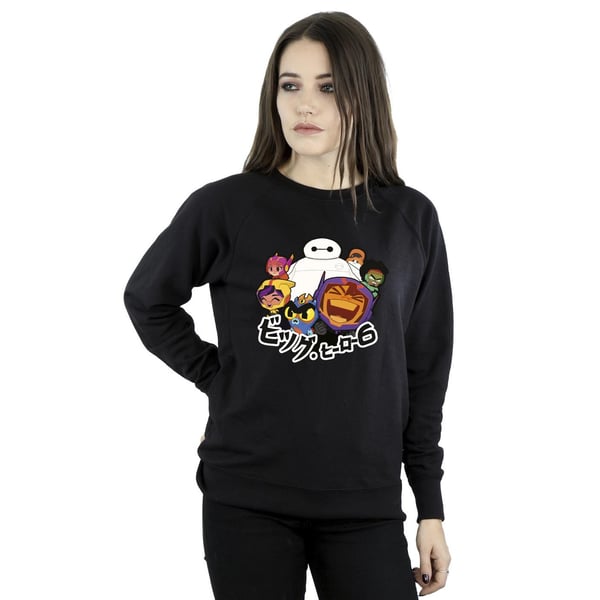 Disney Womens/Ladies Big Hero 6 Baymax Group Manga Sweatshirt