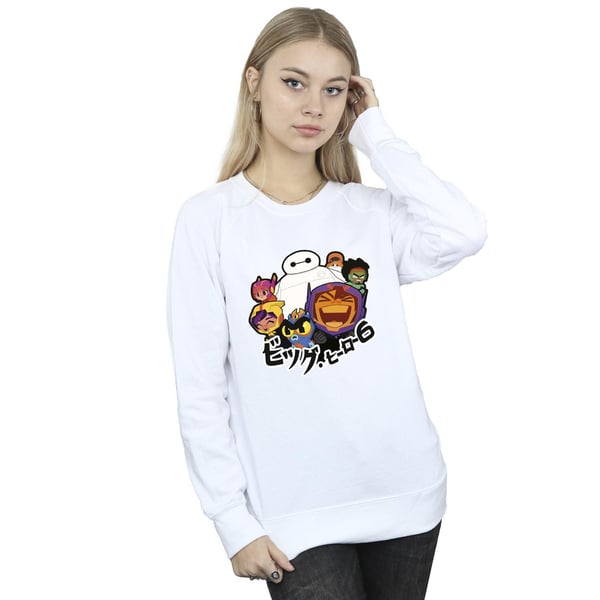 Disney Womens/Ladies Big Hero 6 Baymax Group Manga Sweatshirt