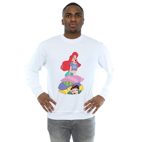 Disney Mens Wreck It Ralph Ariel And Vanellope Sweatshirt