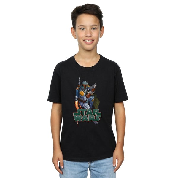 Star Wars Boys Boba Fett Fired Up T-Shirt