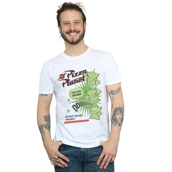 Disney Mens Toy Story 4 Pizza Planet Little Green Men T-Shirt