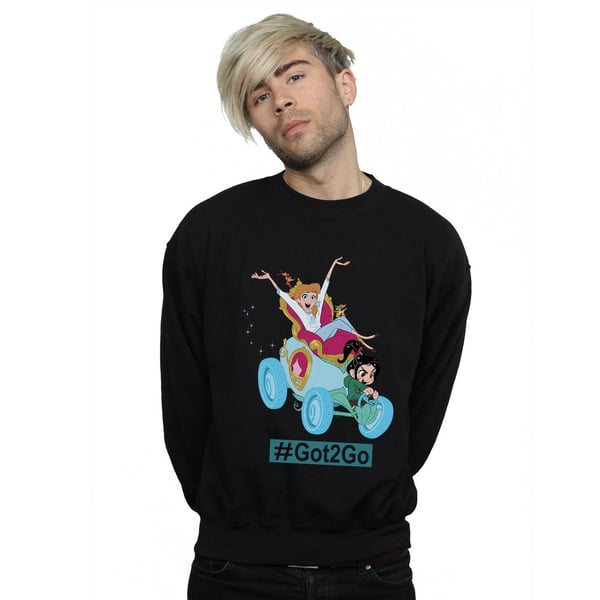 Disney Mens Wreck It Ralph Cinderella And Vanellope Sweatshirt