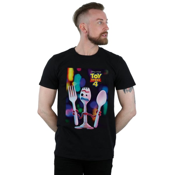 Disney Mens Toy Story 4 Forky Poster T-Shirt