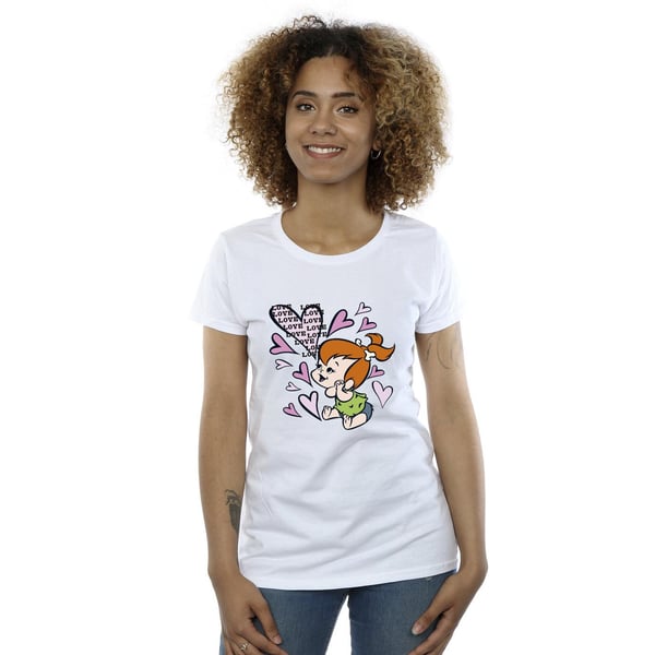 The Flintstones Womens/Ladies Pebbles Love Love Love Cotton T-Shirt