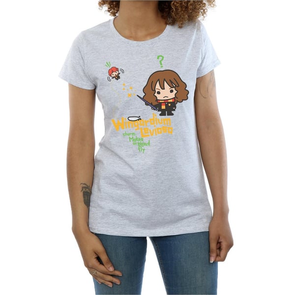 Harry Potter Naiset/Neidot Hermione Granger Wingardium Leviosa Junior Puuvilla T-paita