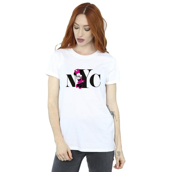 Disney Womens/Ladies Minnie Mouse NYC Cotton Boyfriend T-Shirt