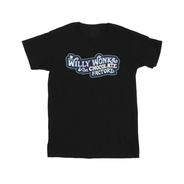 Willy Wonka Miesten Suklaatehdas Logo T-paita