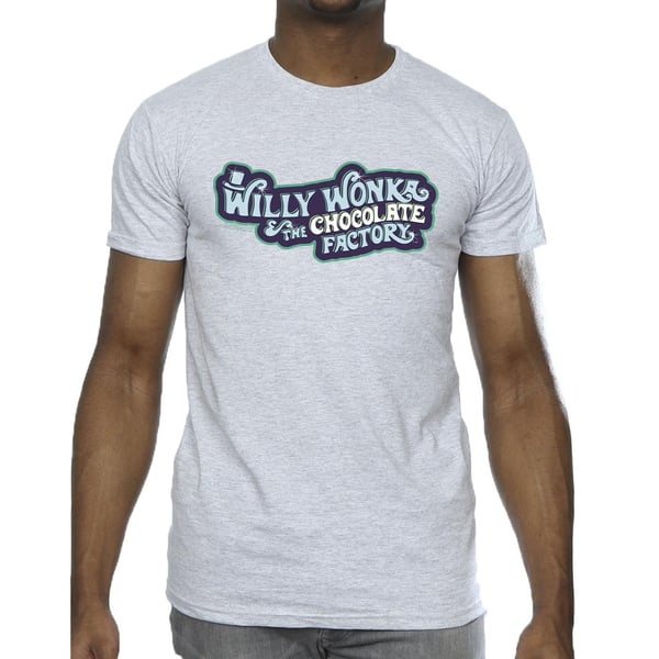 Willy Wonka Miesten Suklaatehdas Logo T-paita
