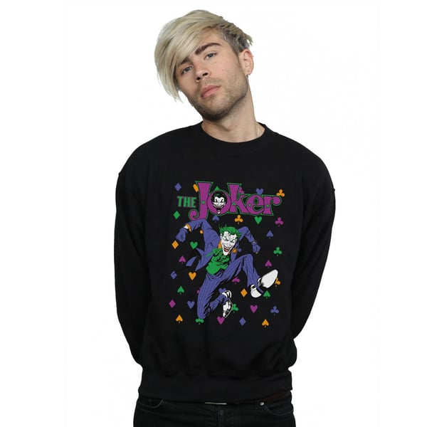 DC Comics Mens Batman Joker Cards Jump Sweatshirt