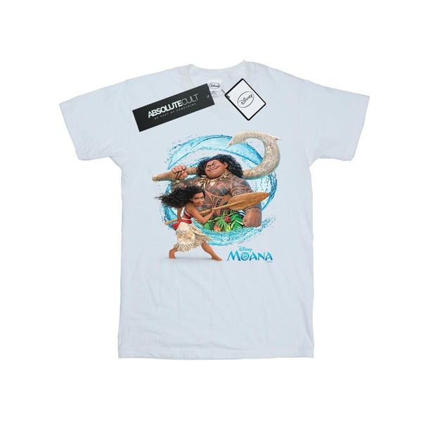 Disney Womens/Ladies Moana And Maui Wave Cotton Boyfriend T-Shirt