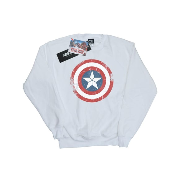 Marvel Mens Captain America Civil War Distressed Shield Sweatshirt