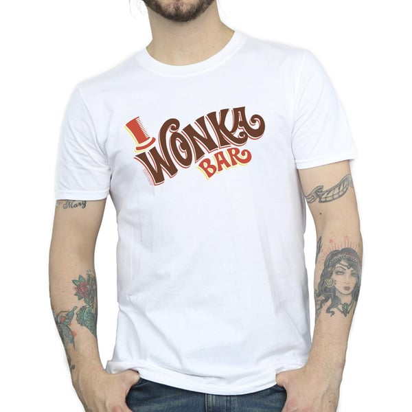 Willy Wonka Mens Bar Logo T-Shirt