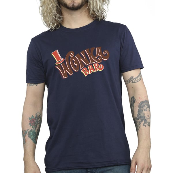 Willy Wonka Mens Bar Logo T-Shirt