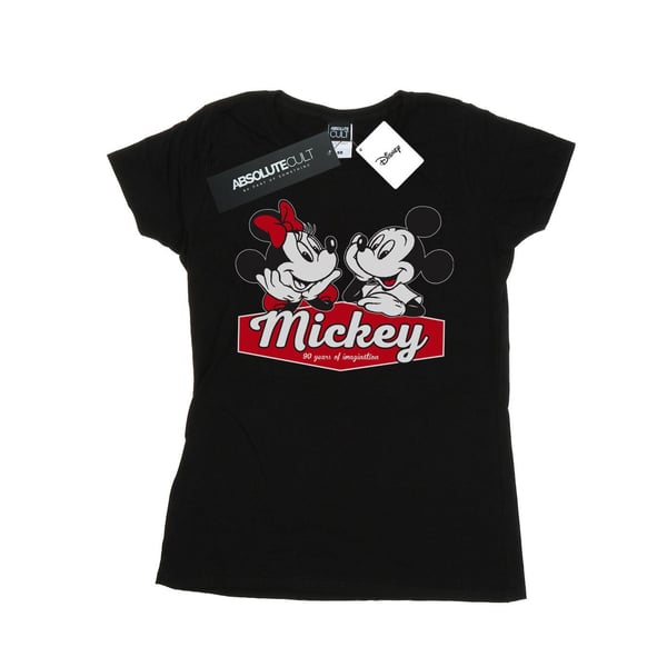 Disney Womens/Ladies Mickie And Minnie 90 Years Cotton T-Shirt