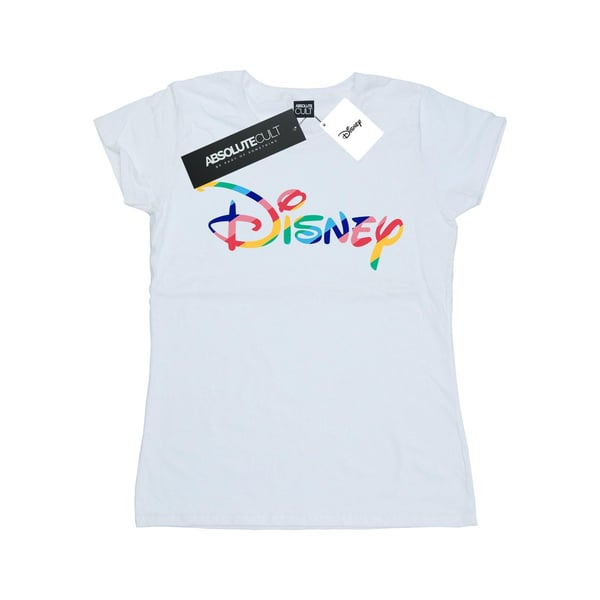 Disney Womens/Ladies Rainbow Logo Cotton T-Shirt