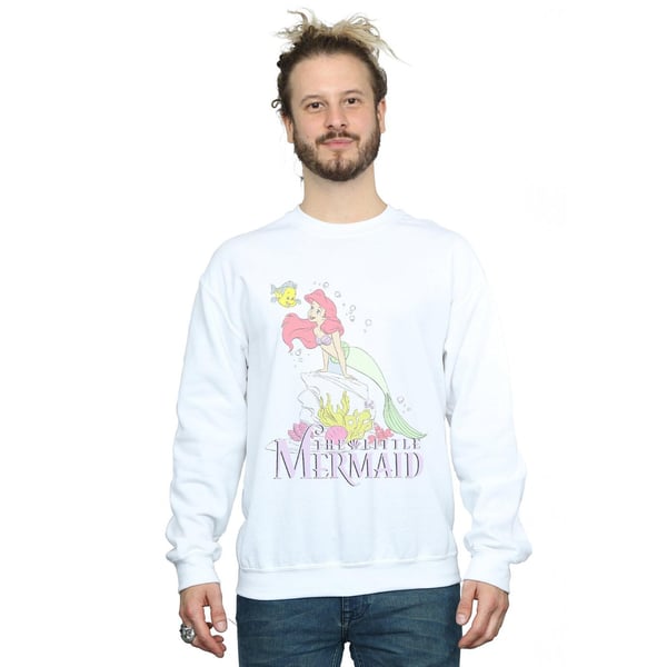 Disney Mens The Little Mermaid Faded Nostalgia Sweatshirt