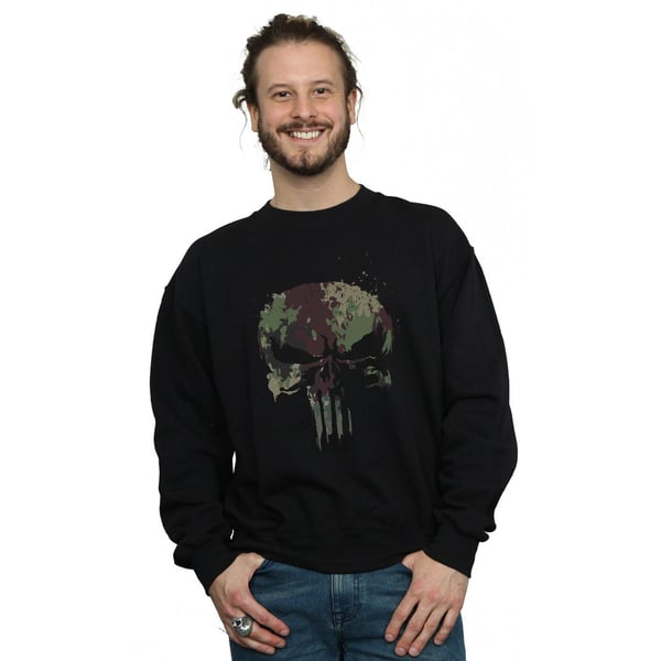 Marvel Mens The Punisher TV Series Camo Skull Sweatshirt
