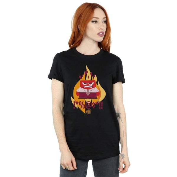 Disney Womens/Ladies Inside Out Fired Up Cotton Boyfriend T-Shirt